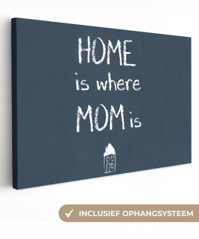 Canvas - Quotes - Home is where mom is - Spreuken - Moeder