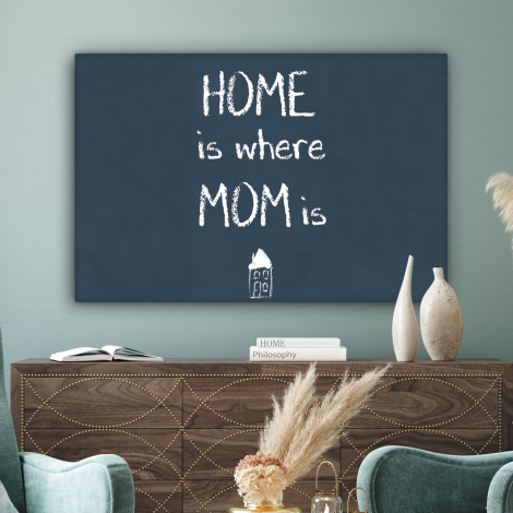 Canvas - Quotes - Home is where mom is - Spreuken - Moeder-3