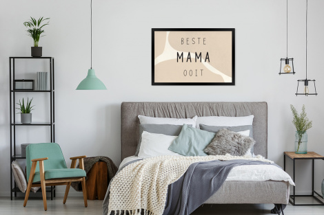 Poster met lijst - Quotes - Beste mama ooit - Mama - Spreuken - Liggend-4