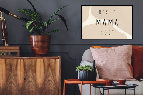 Poster met lijst - Quotes - Beste mama ooit - Mama - Spreuken - Liggend-2