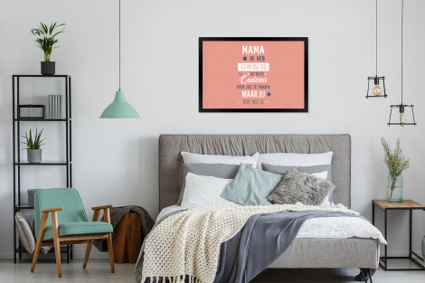 Poster met lijst - Spreuken - Mama - Quotes - Mama jij hebt ons al - Liggend-4
