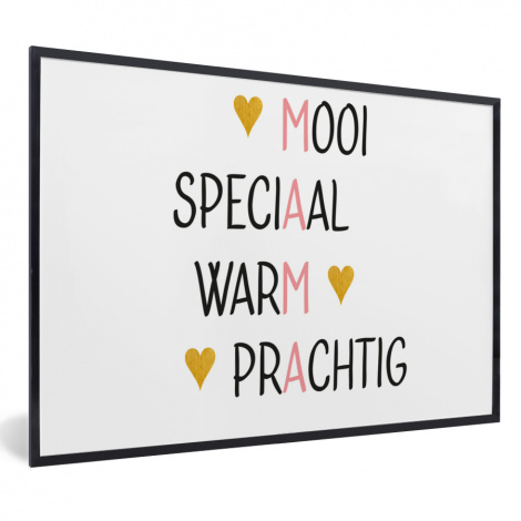 Poster met lijst - Spreuken - Mama - Quotes - Liggend