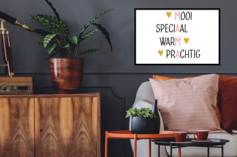 Poster met lijst - Spreuken - Mama - Quotes - Liggend-2