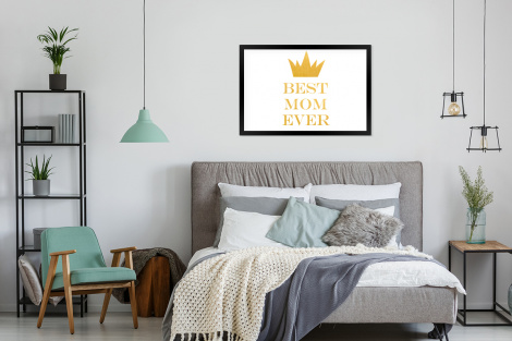 Poster met lijst - Quotes - Best mom ever - Spreuken - Mama - Liggend-4