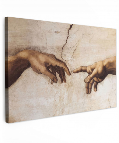 Canvas schilderij - Adam - Michelangelo - Schilderij - Creation of Adam