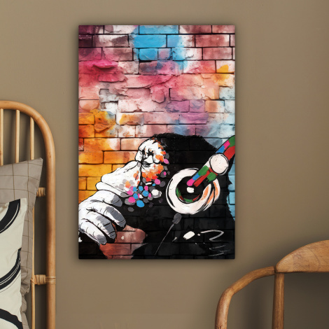 Leinwandbild - Affe - Graffiti - Musik-2