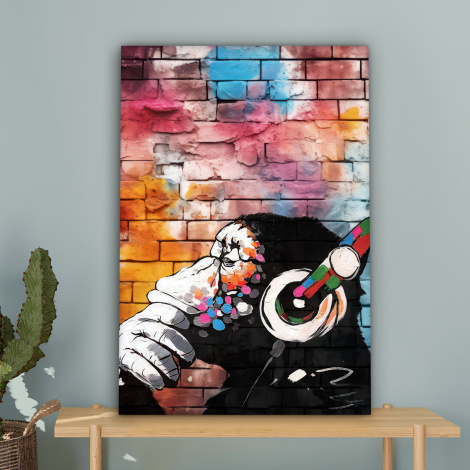 Leinwandbild - Affe - Graffiti - Musik-4