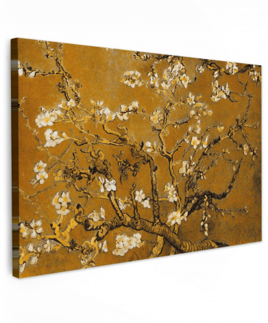 Leinwandbild mandelblute Kunst Van Gogh Gold