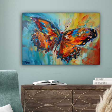Leinwandbild - Schmetterling - Farben - Kunst - Gemälde-4