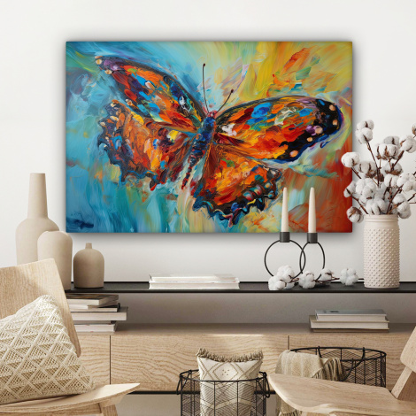 Leinwandbild - Schmetterling - Farben - Kunst - Gemälde-3