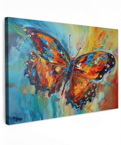 Leinwandbild - Schmetterling - Farben - Kunst - Gemälde