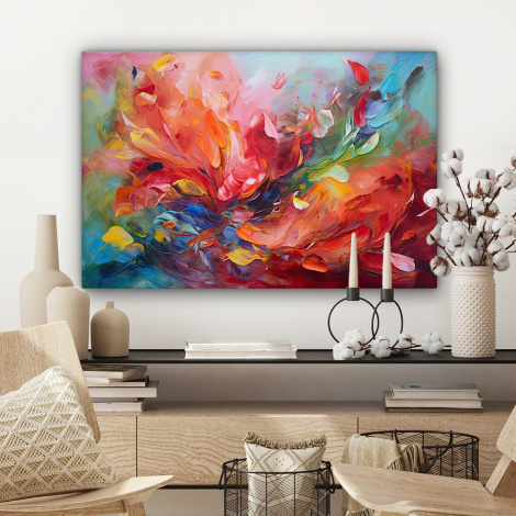 Canvas schilderij - Olieverf - Kunst - Abstract - Kleurrijk-3