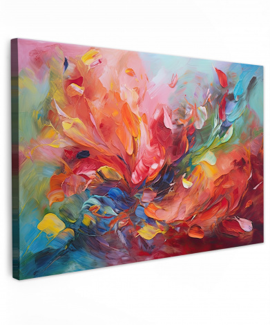 Canvas schilderij - Olieverf - Kunst - Abstract - Kleurrijk