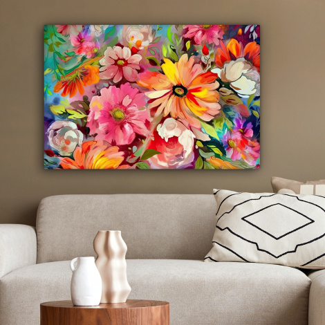 Leinwandbild - Blumen - Kunst - Gemälde - Botanisch-2