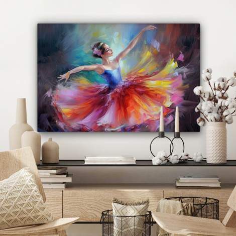 Canvas schilderij - Schilderij - Olieverf - Dans - Ballerina-3