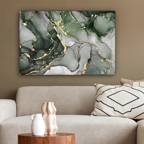 Canvas schilderij - Luxe - Marmer - Groen-2