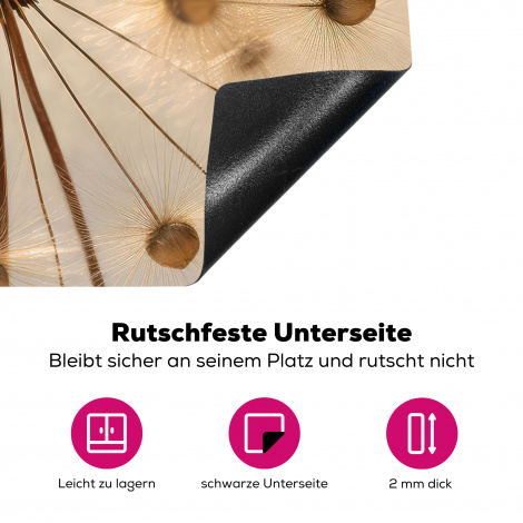 Herdabdeckplatte - Blumen - Braun - Pflanzen - Botanisch-4