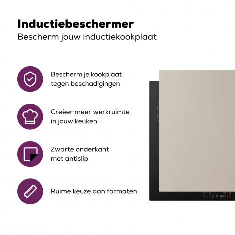 Inductiebeschermer - Pampasgras - Pluimen - Pastel - Wit-3