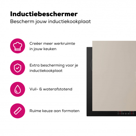 Inductiebeschermer - Pampasgras - Pluimen - Pastel - Wit-3