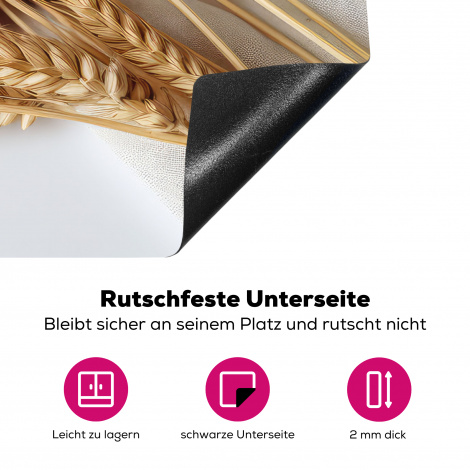 Herdabdeckplatte - Getreide - Gelb - Weiß - Natur - Stilleben-4