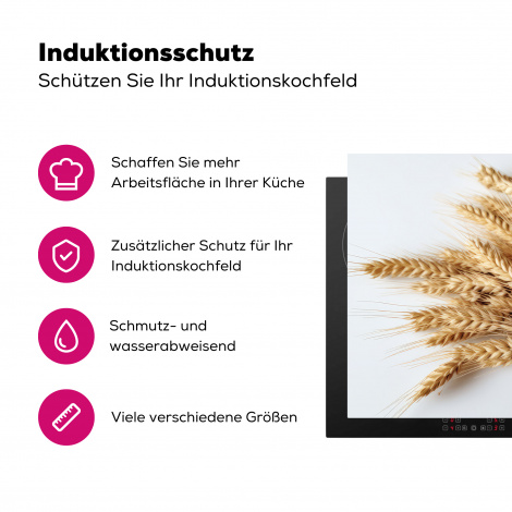Herdabdeckplatte - Getreide - Gelb - Weiß - Natur - Stilleben-3