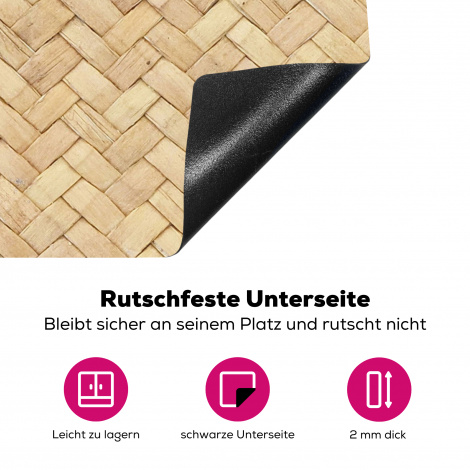Herdabdeckplatte - Muster - Beige - Rattan-Druck-4