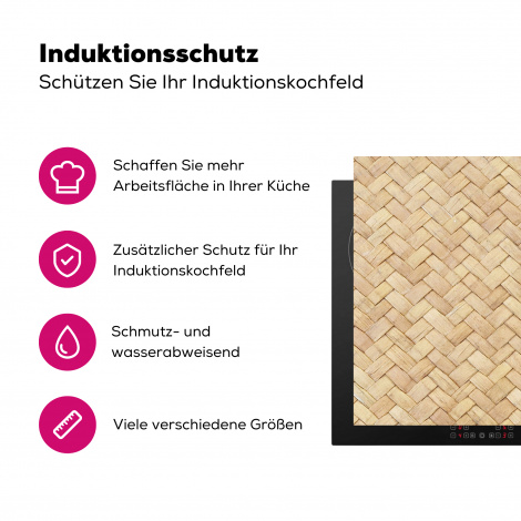 Herdabdeckplatte - Muster - Beige - Rattan-Druck-3