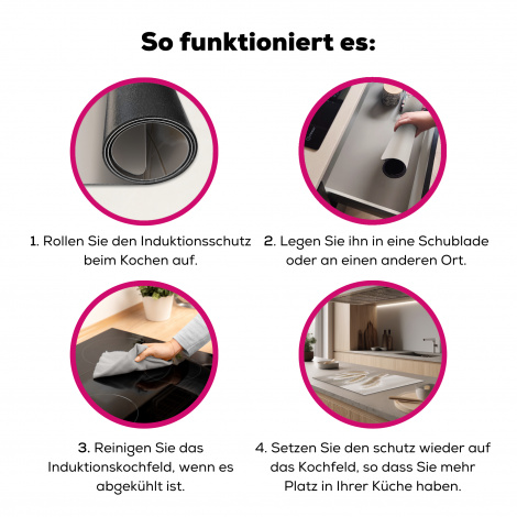 Herdabdeckplatte - Pampasgras - Fahne - Weiß-7