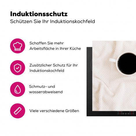 Herdabdeckplatte - Kaffee - Löffel - Becher-3