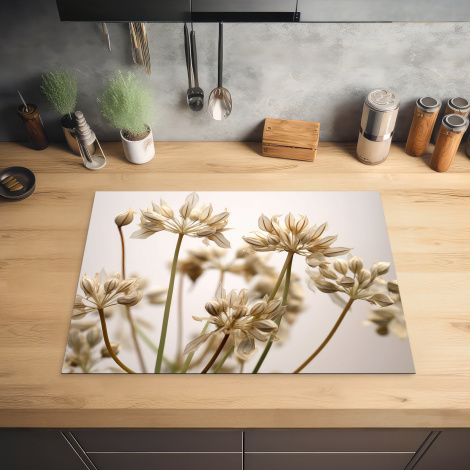 Inductiebeschermer - Droogbloemen - Beige - Wit - Planten-2