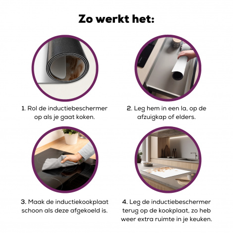 Inductiebeschermer - Pampasgras - Pluim - Wit - Beige-7