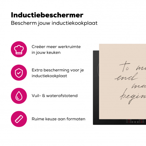 Inductiebeschermer - Quote - Pastel - Spreuk - Tekst-3