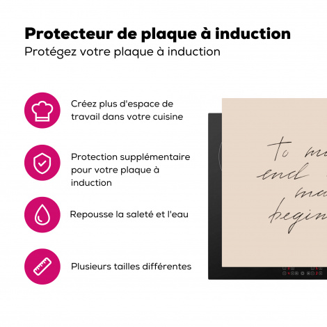 Protège-plaque à induction - Citation - Pastel - Proverbe - Texte-3