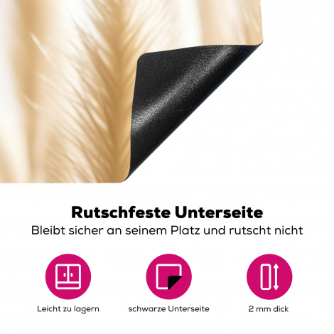 Herdabdeckplatte - Pampasgras - Federn - Beige - Natur-4
