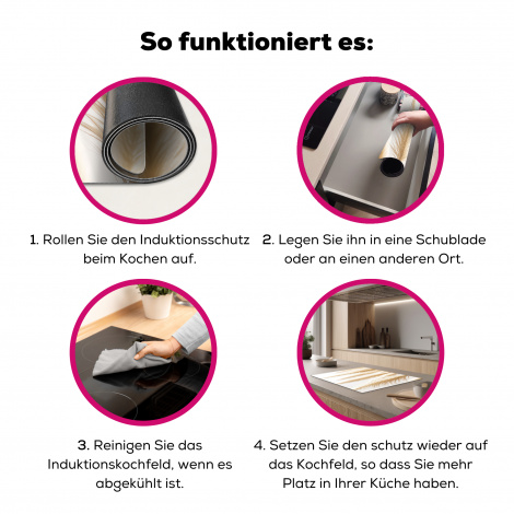 Herdabdeckplatte - Pampasgras - Federn - Beige - Natur-7