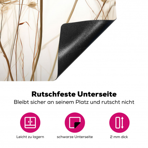 Herdabdeckplatte - Blumen - Weiß - Sonnenlicht-4