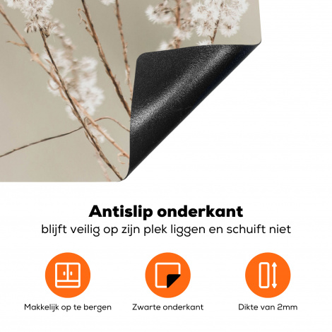 Inductiebeschermer - Bloemen - Wit - Planten-4