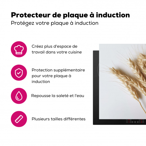 Protège-plaque à induction - Grain - Jaune - Blanc - Nature morte-3