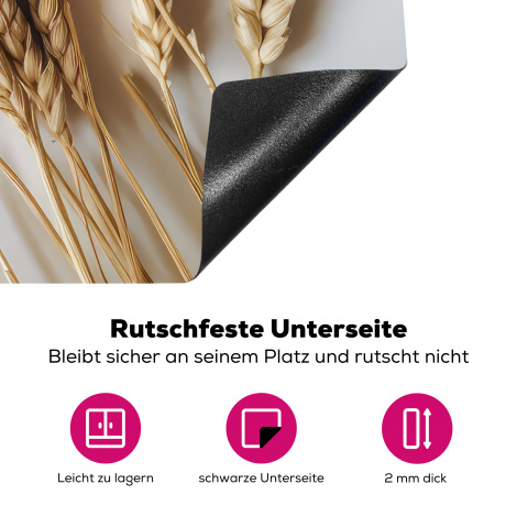 Herdabdeckplatte - Maserung - Gelb - Weiß - Stilleben-4