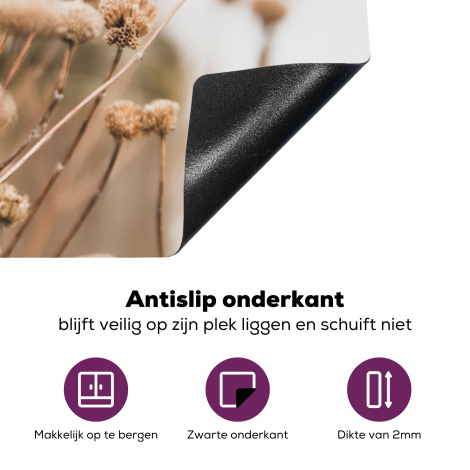 Inductiebeschermer - Droogbloemen - Beige - Bloemen - Natuur-4