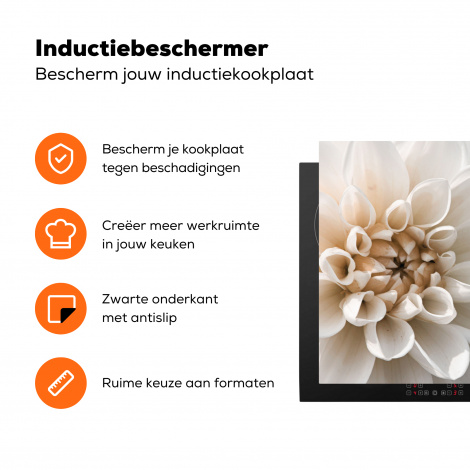 Inductiebeschermer - Bloemen - Wit - Natuur-3