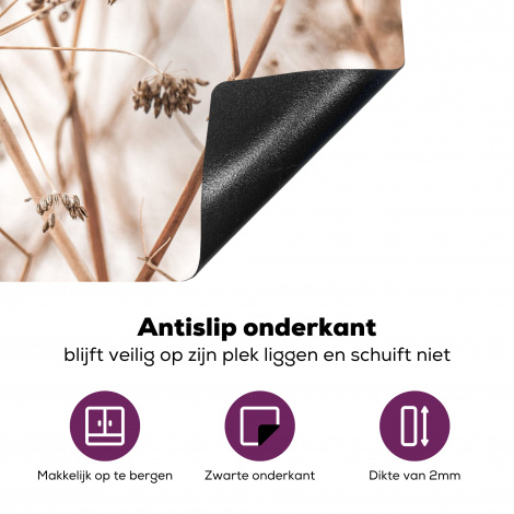 Inductiebeschermer - Droogbloemen - Wit - Planten-4