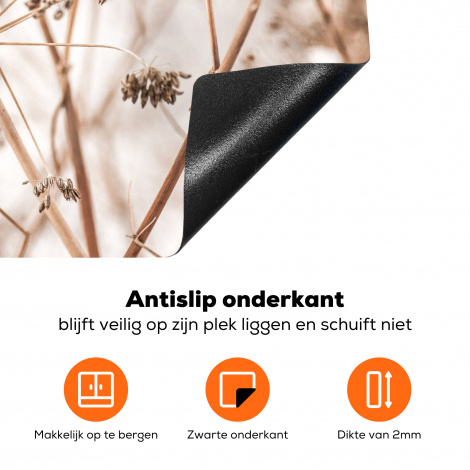 Inductiebeschermer - Droogbloemen - Wit - Planten-4