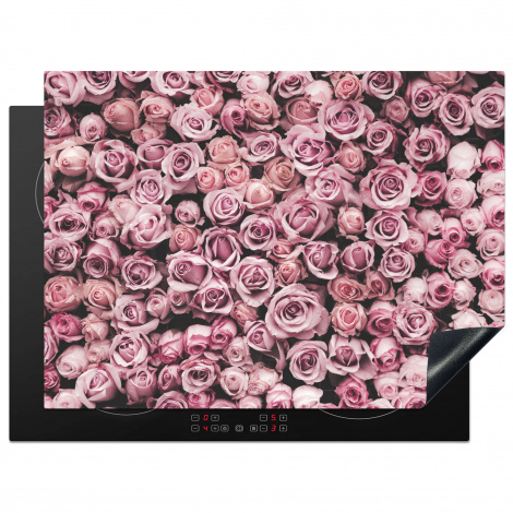 Herdabdeckplatte - Blumen - Rosen - Natur - Rosa - Botanisch