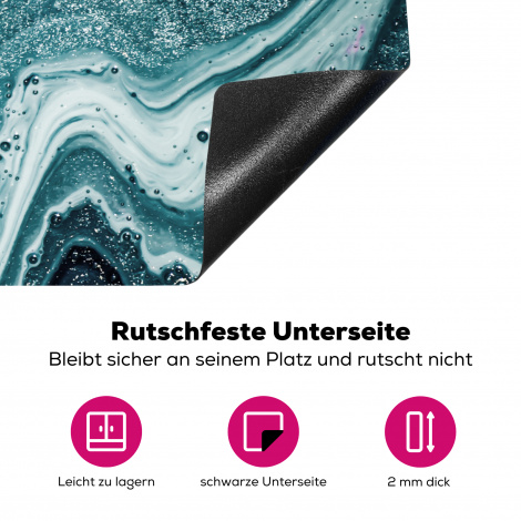 Herdabdeckplatte - Edelsteine - Blau - Natur - Marmor - Abstrakt-4