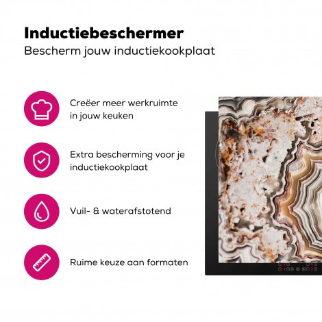 Inductiebeschermer - Edelsteen - Marmer - Natuur - Abstract-3