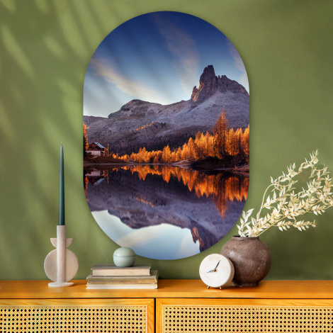 4FINO Berge Poster Natur Bilder Foto Kunstdruck Wandbild Moderne Wand Dekoration Wohnzimmer Schlafzimmer Küche (Hintersee & Watzmann, 70 Cm X 50 Cm, Ohne Rahmen