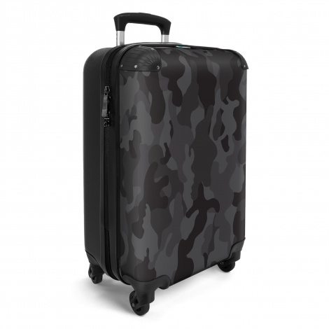 Koffer - Camouflage - Grijs - Camo - Zwart - Design-2