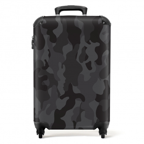 Koffer - Camouflage - Grijs - Camo - Zwart - Design
