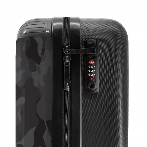 Koffer - Camouflage - Grijs - Camo - Zwart - Design-3